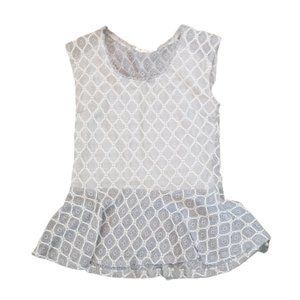 🎉👶 CLOSET SALE 👶🎉 Hem & Thread Gray & White Peplum Top Size Medium